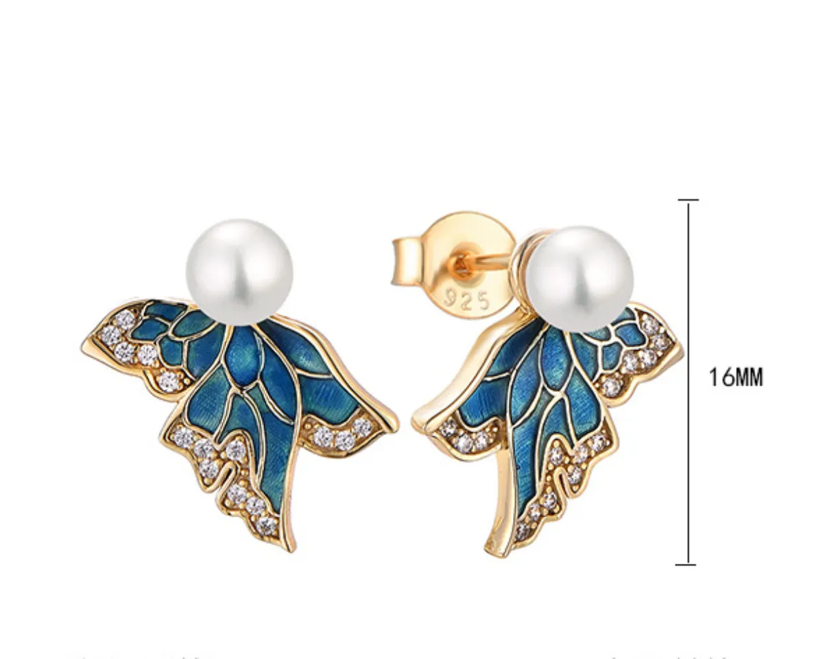 EMKOSUNG 18K Gold  Plated Minimalist Fashion Silver Earrings for Women