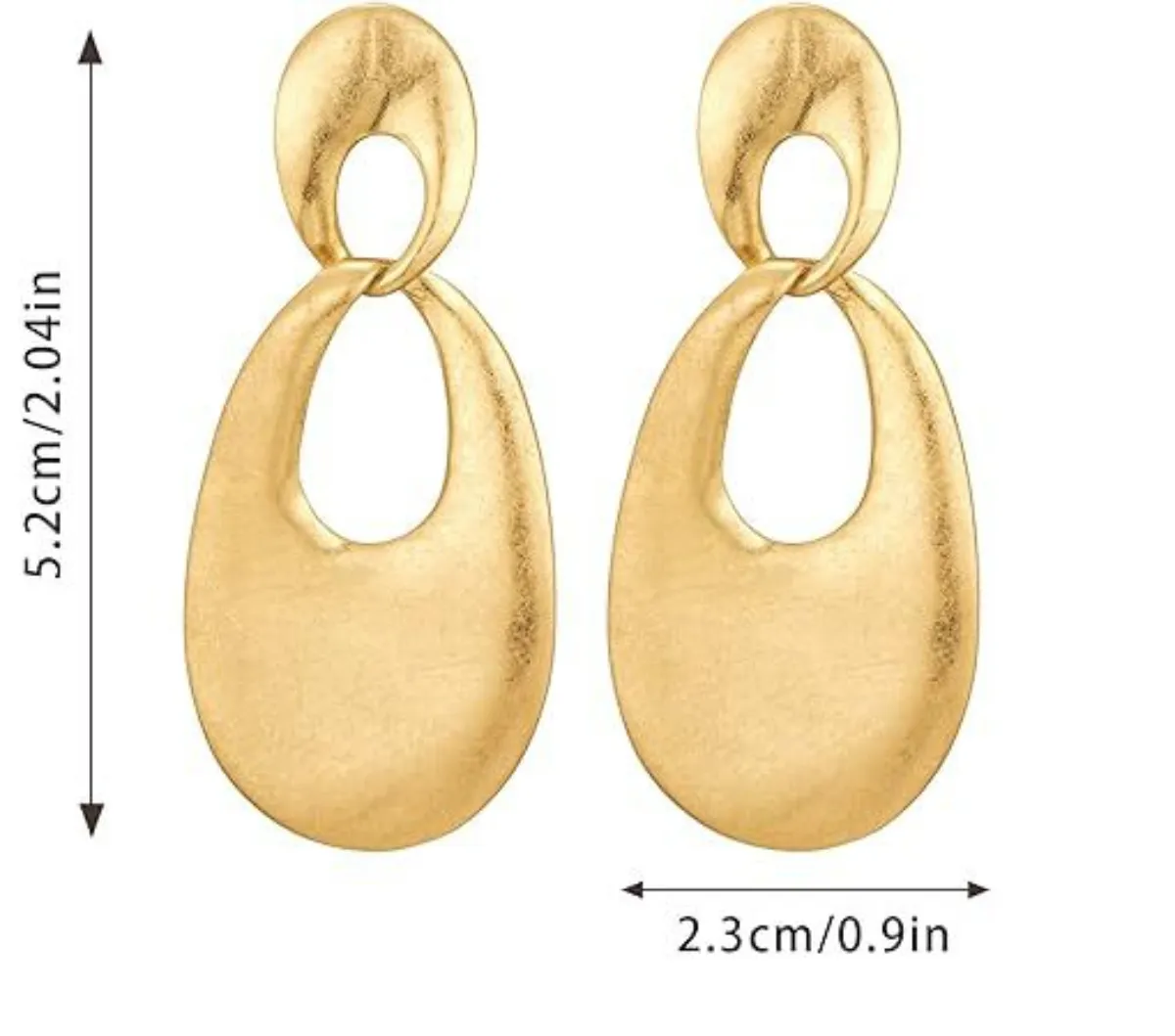 EMKOSUNG 18K Gold  Plated Minimalist Fashion Silver Earrings for Women