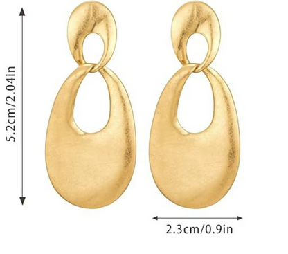 EMKOSUNG 18K Gold  Plated Minimalist Fashion Silver Earrings for Women