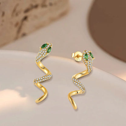 EMKOSUNG 18K Gold  Plated Minimalist Fashion Silver Earrings for Women