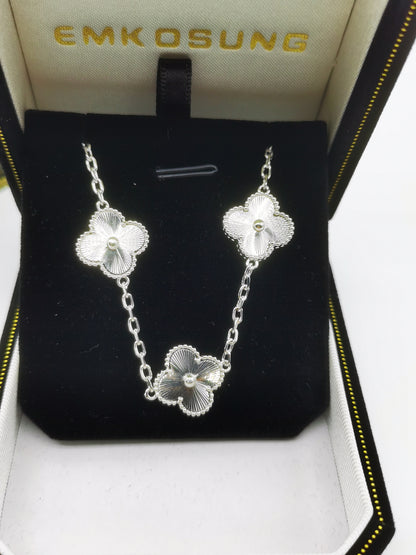 EMKOSUNG 18K Gold  Plated  Four Leaf Clover Bracelets for Women