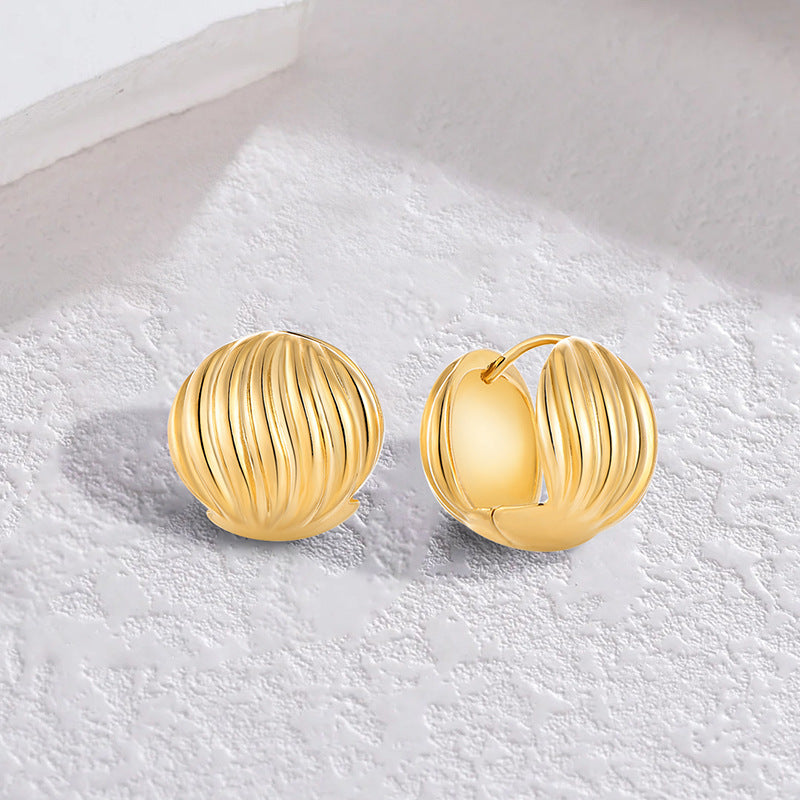 EMKOSUNG 18K Gold  Plated  Light Luxury Silver Earrings for Women