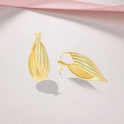 EMKOSUNG 18K Gold  Plated  Light Luxury Silver Earrings for Women