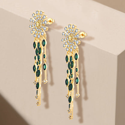 EMKOSUNG 18K Gold  Plated  Light Luxury Silver Earrings for Women