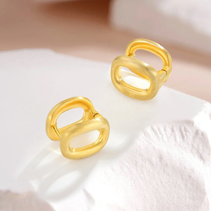 EMKOSUNG 18K Gold  Plated  Light Luxury Silver Earrings for Women