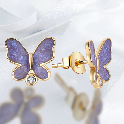 EMKOSUNG 18K Gold  Plated Minimalist Fashion Silver Earrings for Women