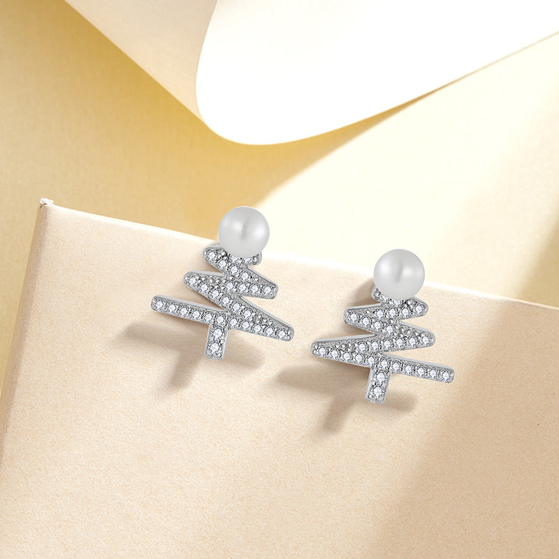 EMKOSUNG 18K Gold  Plated Minimalist Fashion Silver Earrings for Women