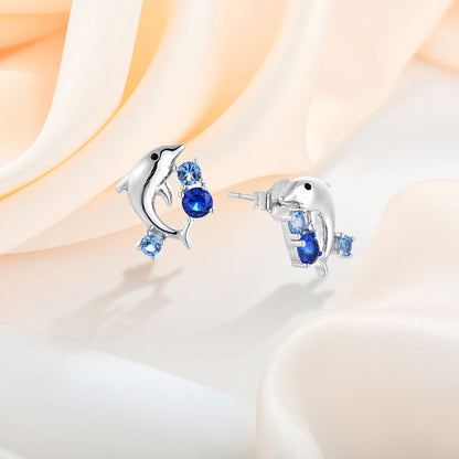 EMKOSUNG 18K Gold  Plated Minimalist Fashion Silver Earrings for Women