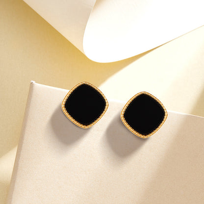 EMKOSUNG 18K Gold  Plated Minimalist Fashion Silver Earrings for Women