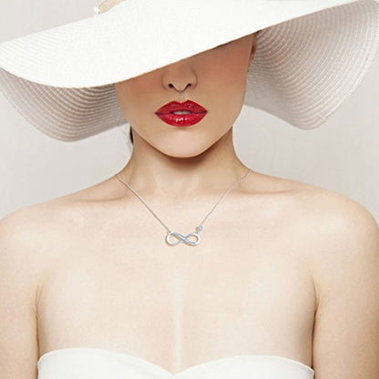 EMKOSUNG 18K Gold Plated Light Luxury Fashion Lucky 8 Necklaces for Women