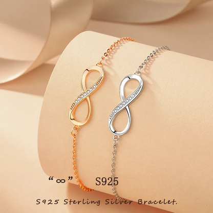 EMKOSUNG 18K Gold Plated Light Luxury Fashion Lucky 8 Bracelets for Women