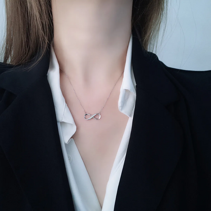 EMKOSUNG 18K Gold Plated Light Luxury Fashion Lucky 8 Necklaces for Women