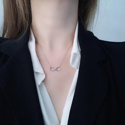 EMKOSUNG 18K Gold Plated Light Luxury Fashion Lucky 8 Necklaces for Women