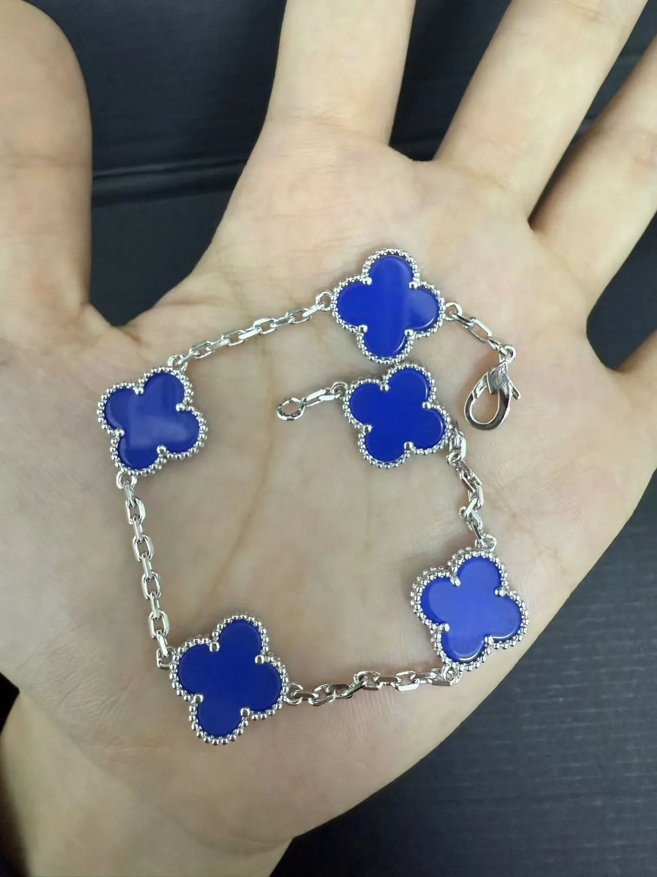 EMKOSUNG 18K Gold  Plated  Four Leaf Clover Bracelets for Women