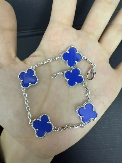 EMKOSUNG 18K Gold  Plated  Four Leaf Clover Bracelets for Women