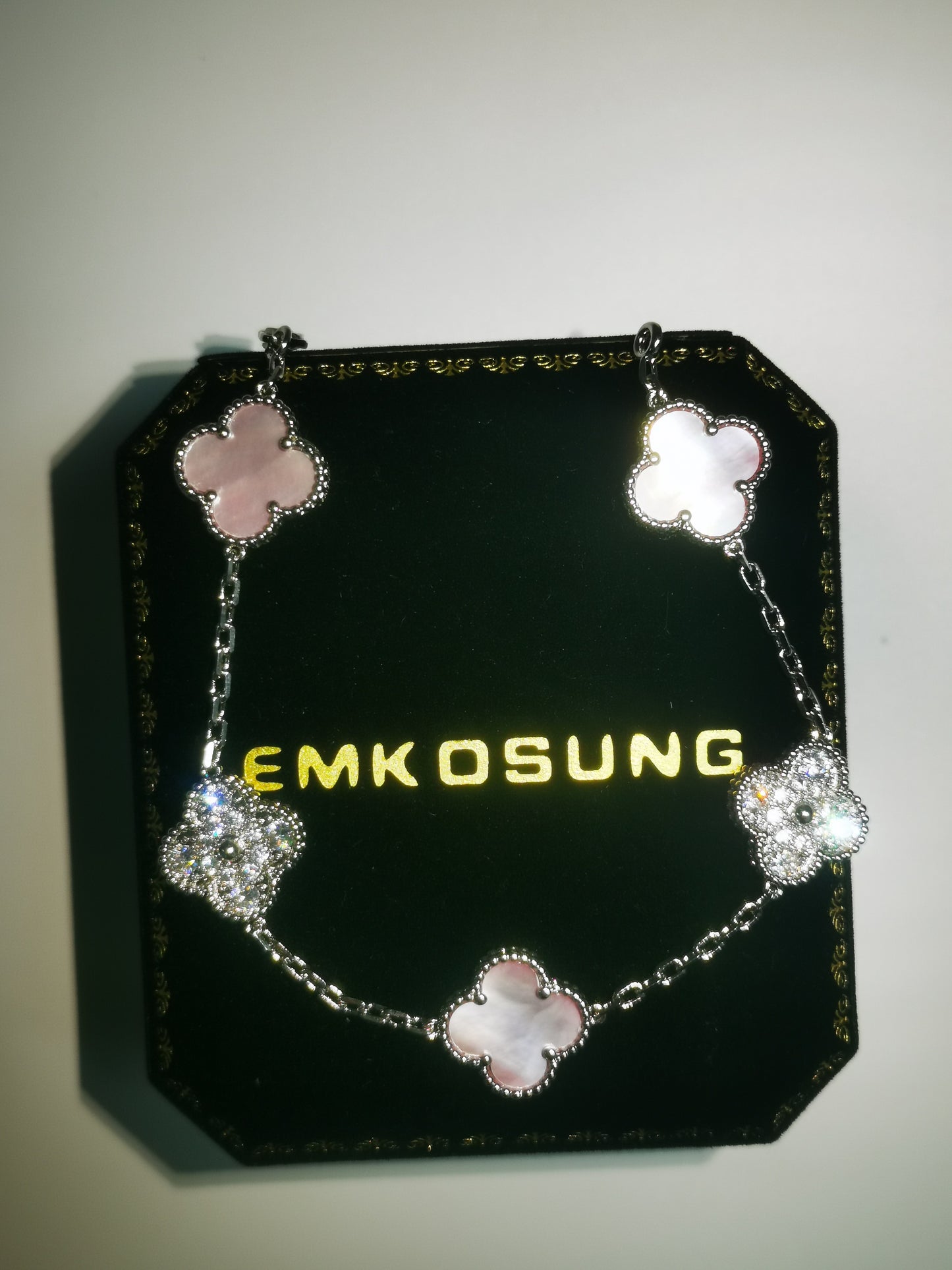 EMKOSUNG 18K Gold  Plated  Four Leaf Clover Bracelets for Women