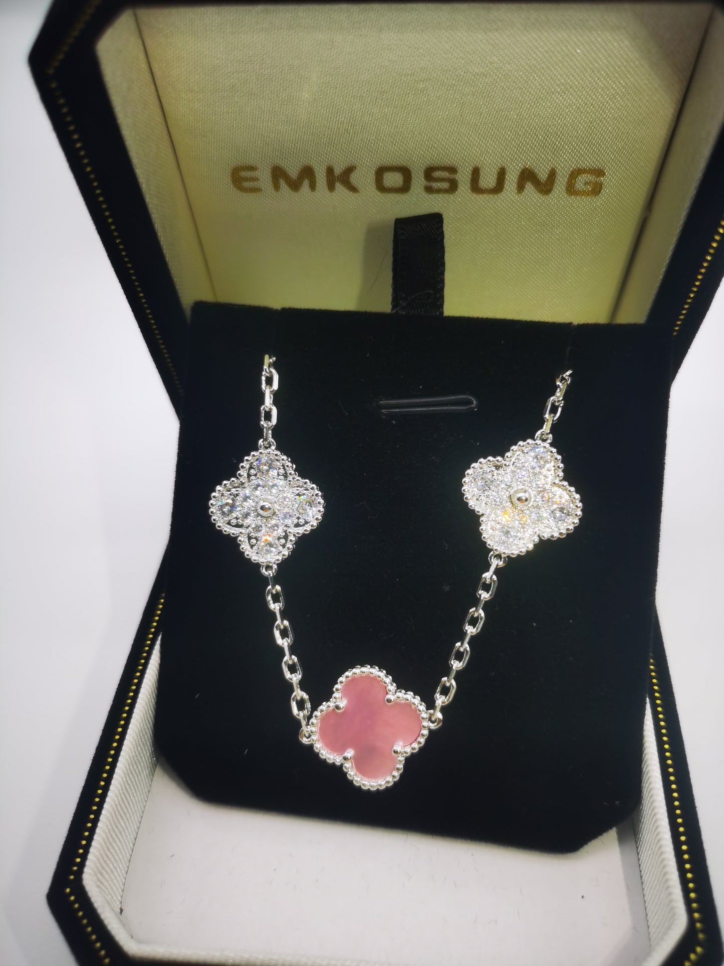 EMKOSUNG 18K Gold  Plated  Four Leaf Clover Bracelets for Women