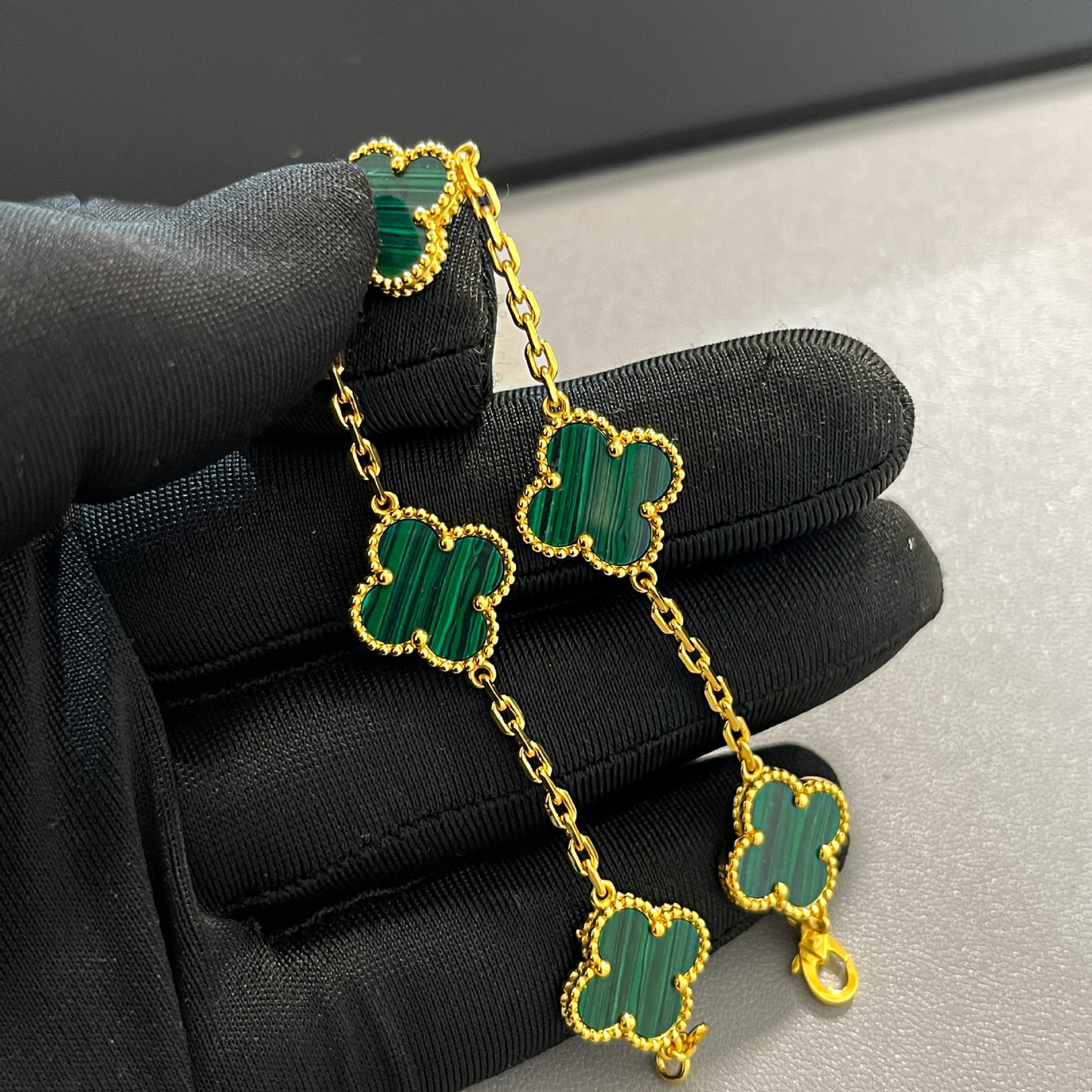 EMKOSUNG 18K Gold  Plated  Four Leaf Clover Bracelets for Women