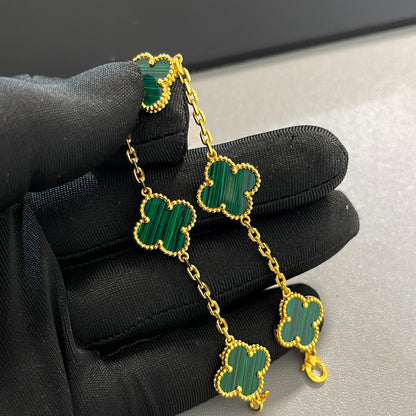 EMKOSUNG 18K Gold  Plated  Four Leaf Clover Bracelets for Women