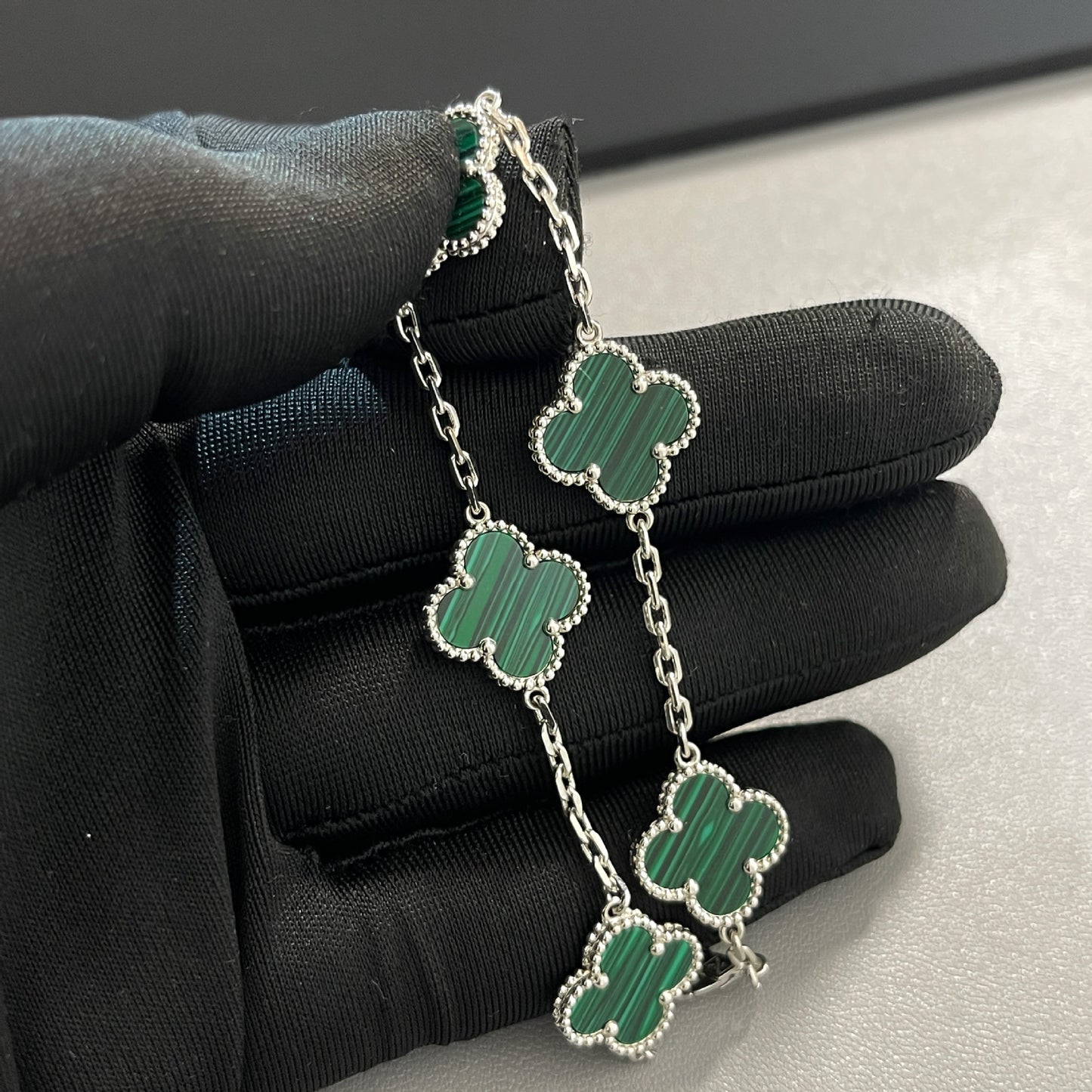 EMKOSUNG 18K Gold  Plated  Four Leaf Clover Bracelets for Women