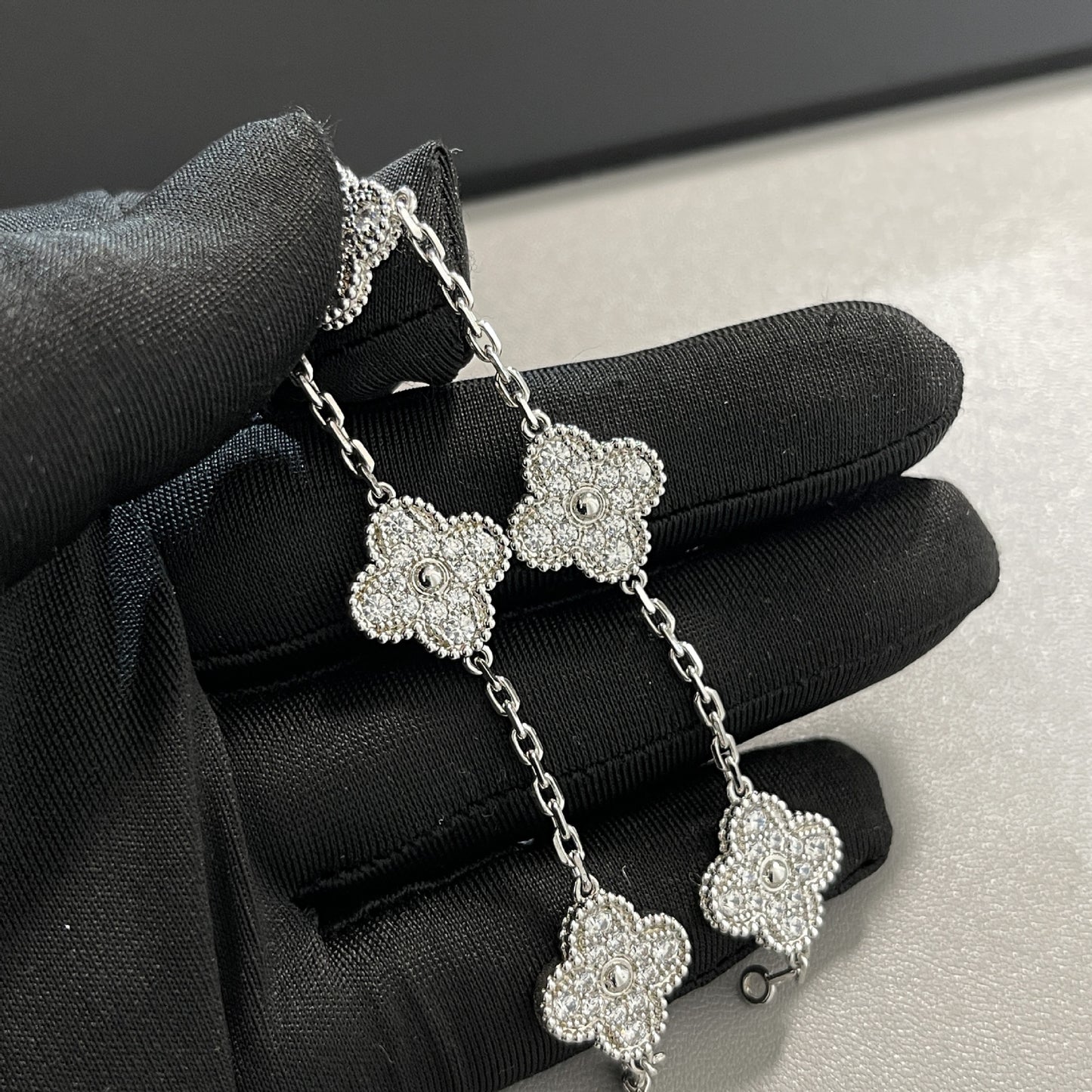 EMKOSUNG 18K Gold  Plated  Four Leaf Clover Bracelets for Women