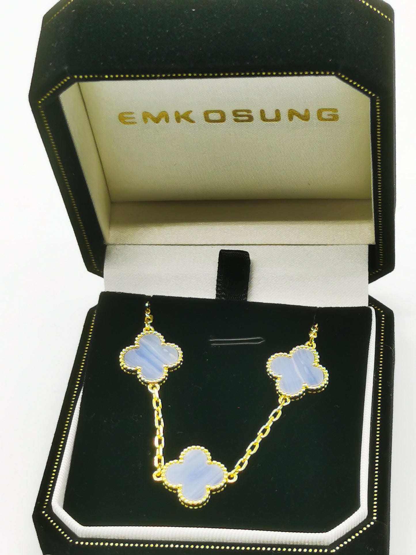 EMKOSUNG 18K Gold  Plated  Four Leaf Clover Bracelets for Women