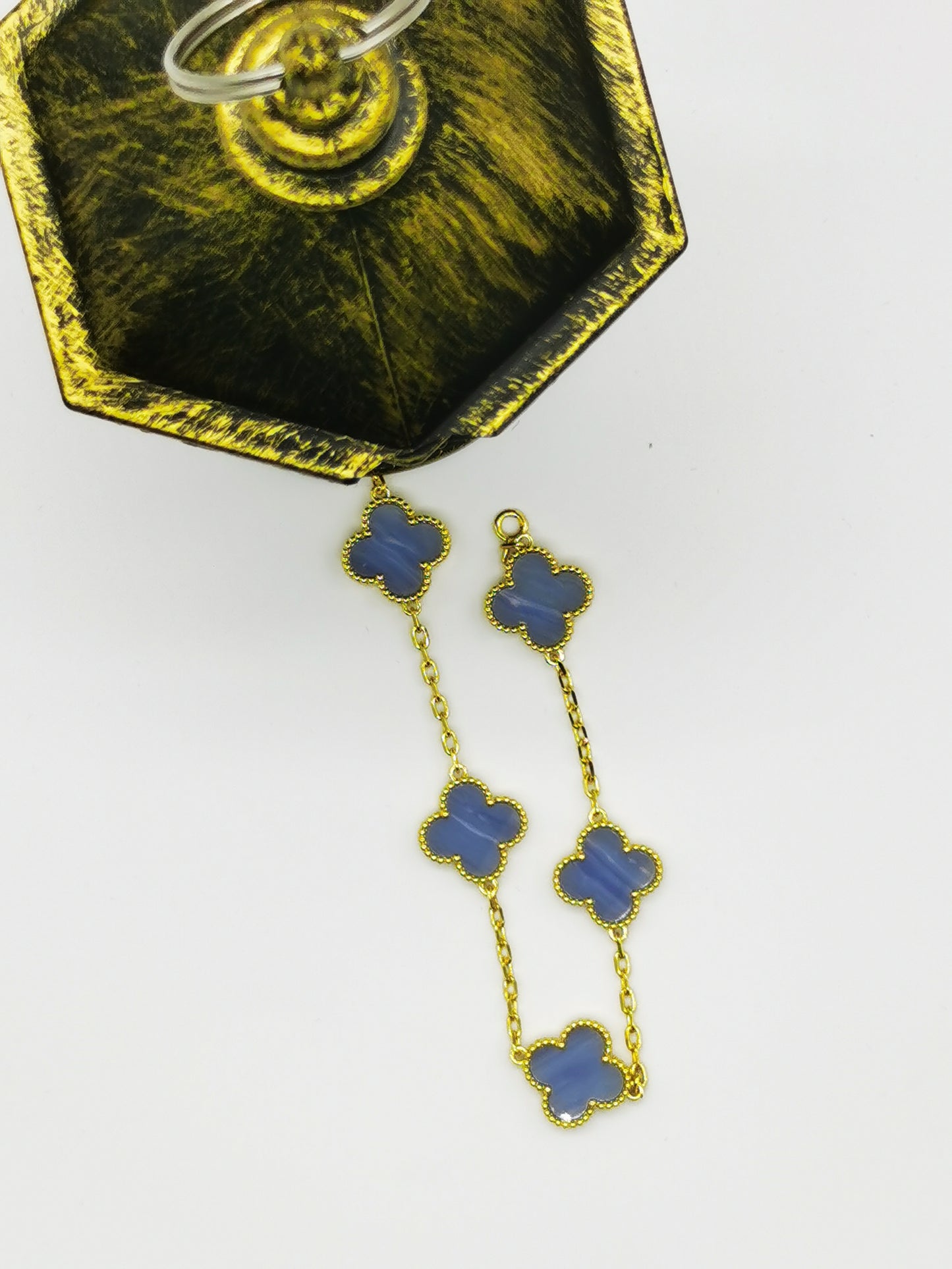 EMKOSUNG 18K Gold  Plated  Four Leaf Clover Bracelets for Women