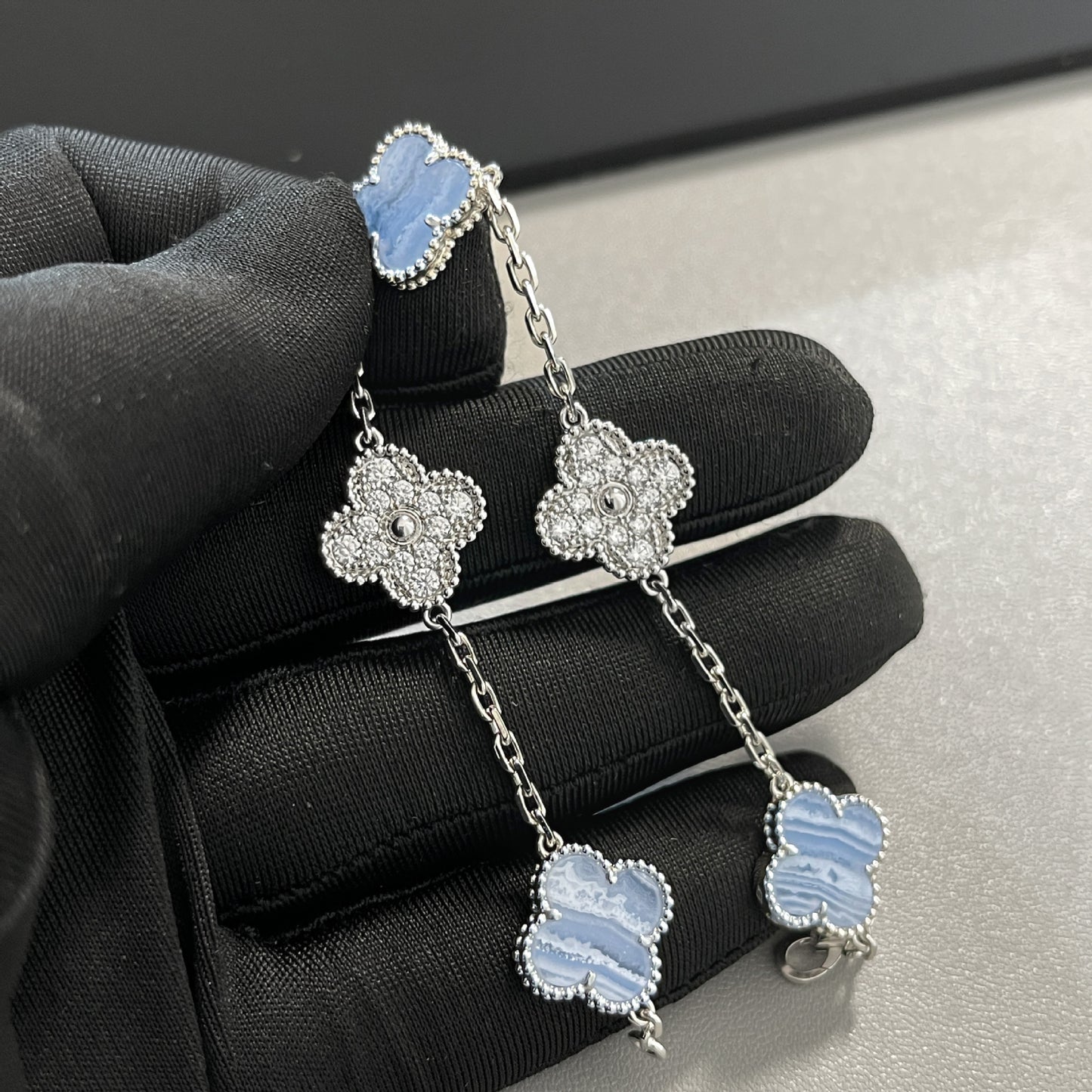 EMKOSUNG 18K Gold  Plated  Four Leaf Clover Bracelets for Women