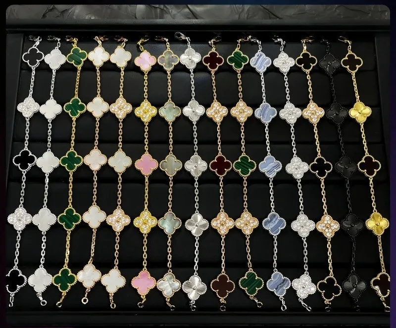 EMKOSUNG 18K Gold  Plated  Four Leaf Clover Bracelets for Women