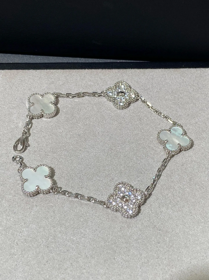 EMKOSUNG 18K Gold  Plated  Four Leaf Clover Bracelets for Women