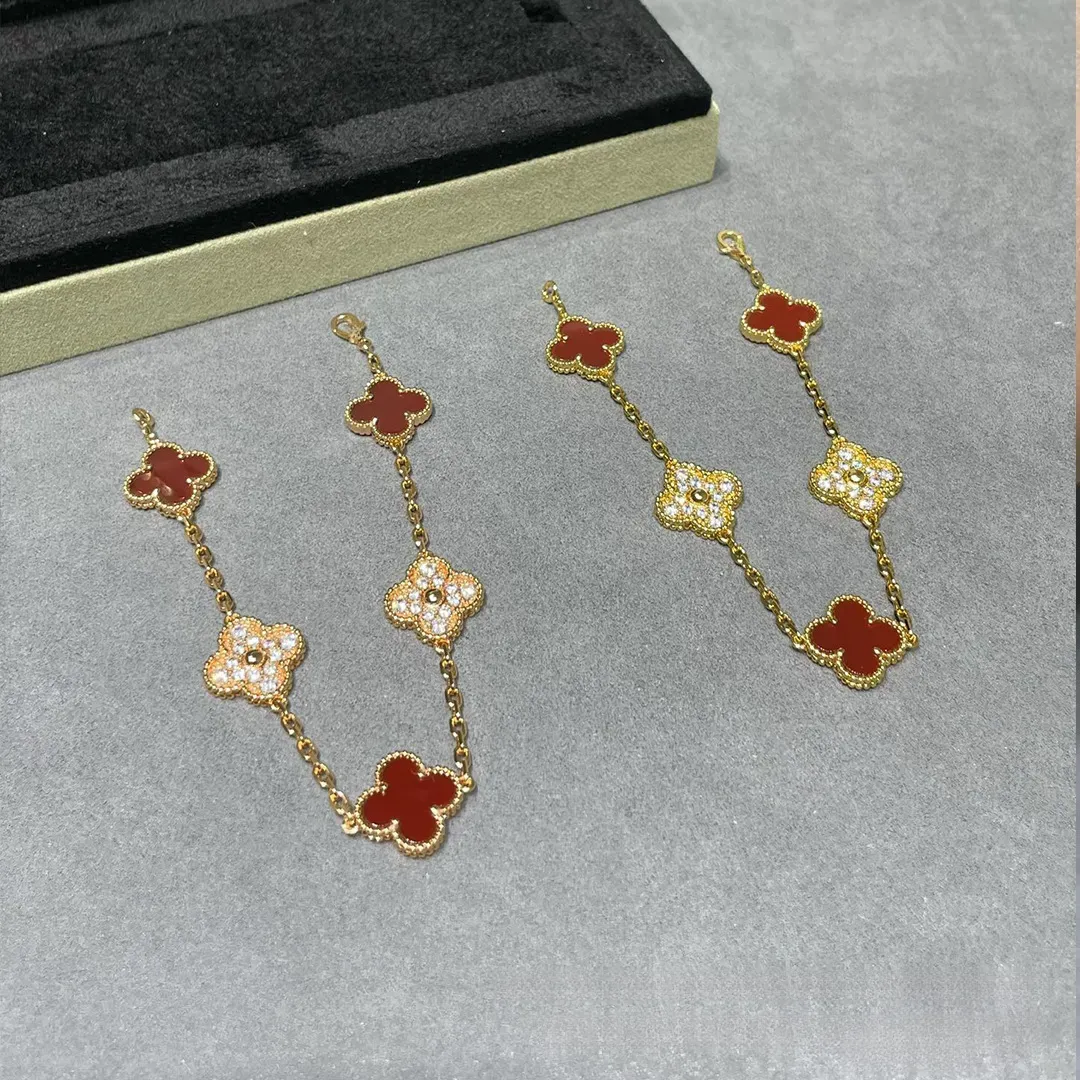 EMKOSUNG 18K Gold  Plated  Four Leaf Clover Bracelets for Women