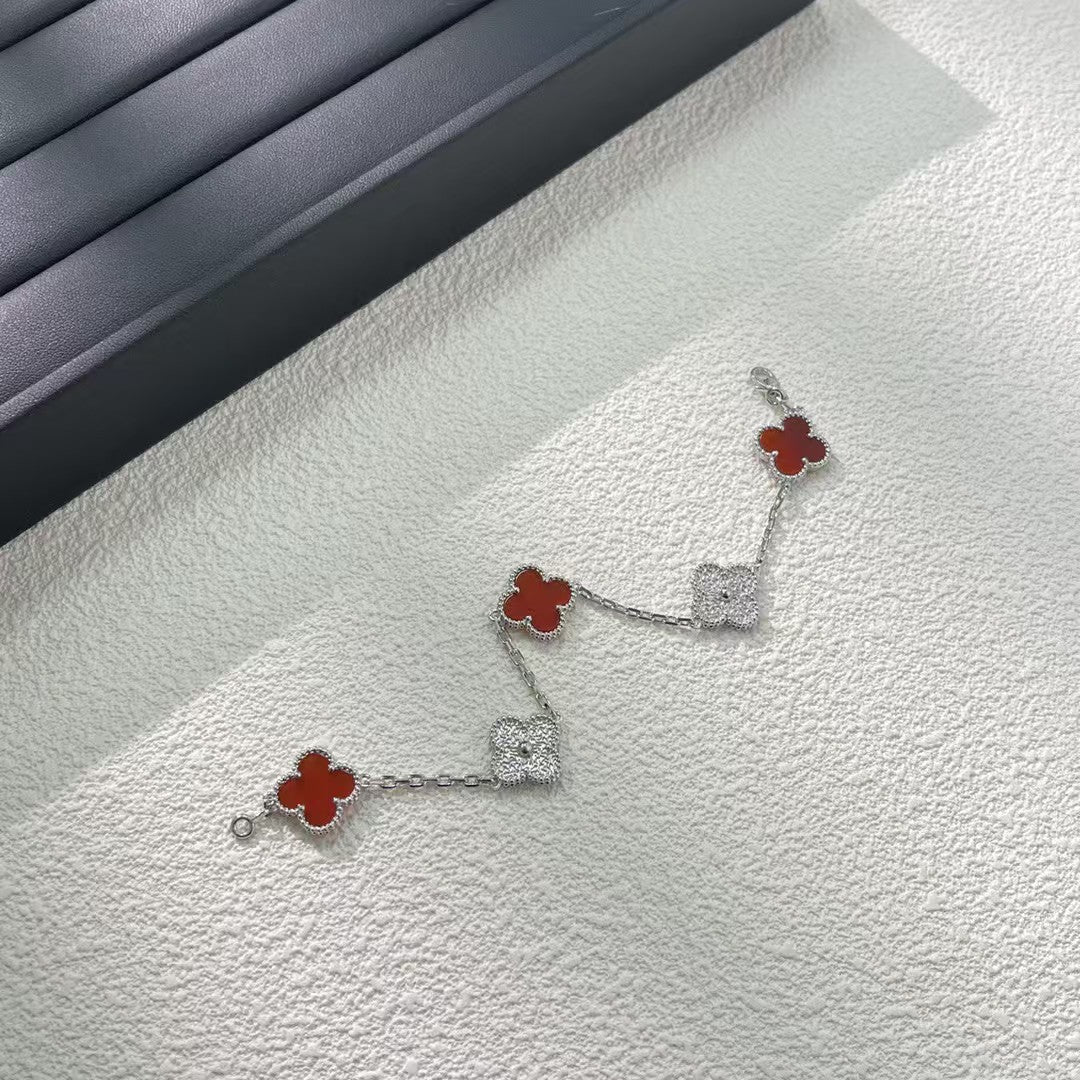 EMKOSUNG 18K Gold  Plated  Four Leaf Clover Bracelets for Women