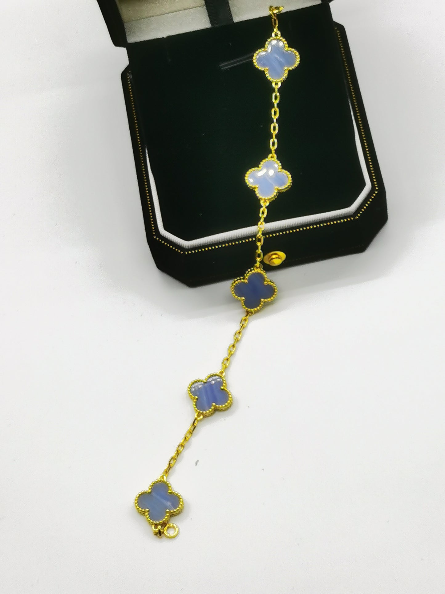 EMKOSUNG 18K Gold  Plated  Four Leaf Clover Bracelets for Women