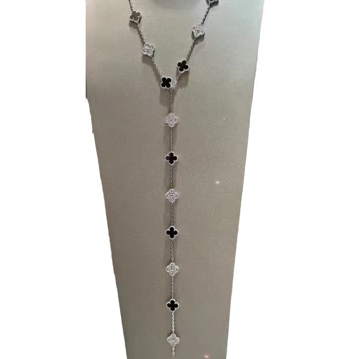 EMKOSUNG 18K Gold  Plated  20 Flowers Four Leaf Clover Necklaces for Women