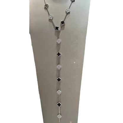 EMKOSUNG 18K Gold  Plated  20 Flowers Four Leaf Clover Necklaces for Women