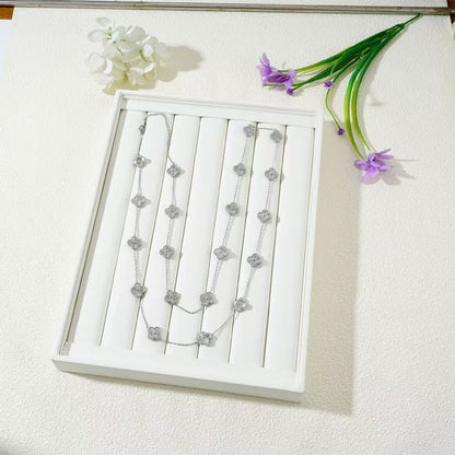 EMKOSUNG 18K Gold  Plated  20 Flowers Four Leaf Clover Necklaces for Women