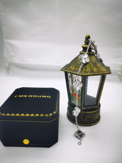 EMKOSUNG 18K Gold  Plated  Four Leaf Clover Bracelets for Women