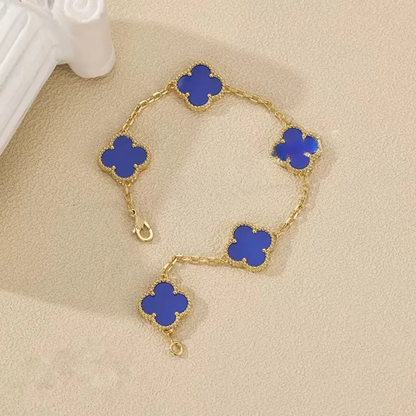 EMKOSUNG 18K Gold  Plated  Four Leaf Clover Bracelets for Women