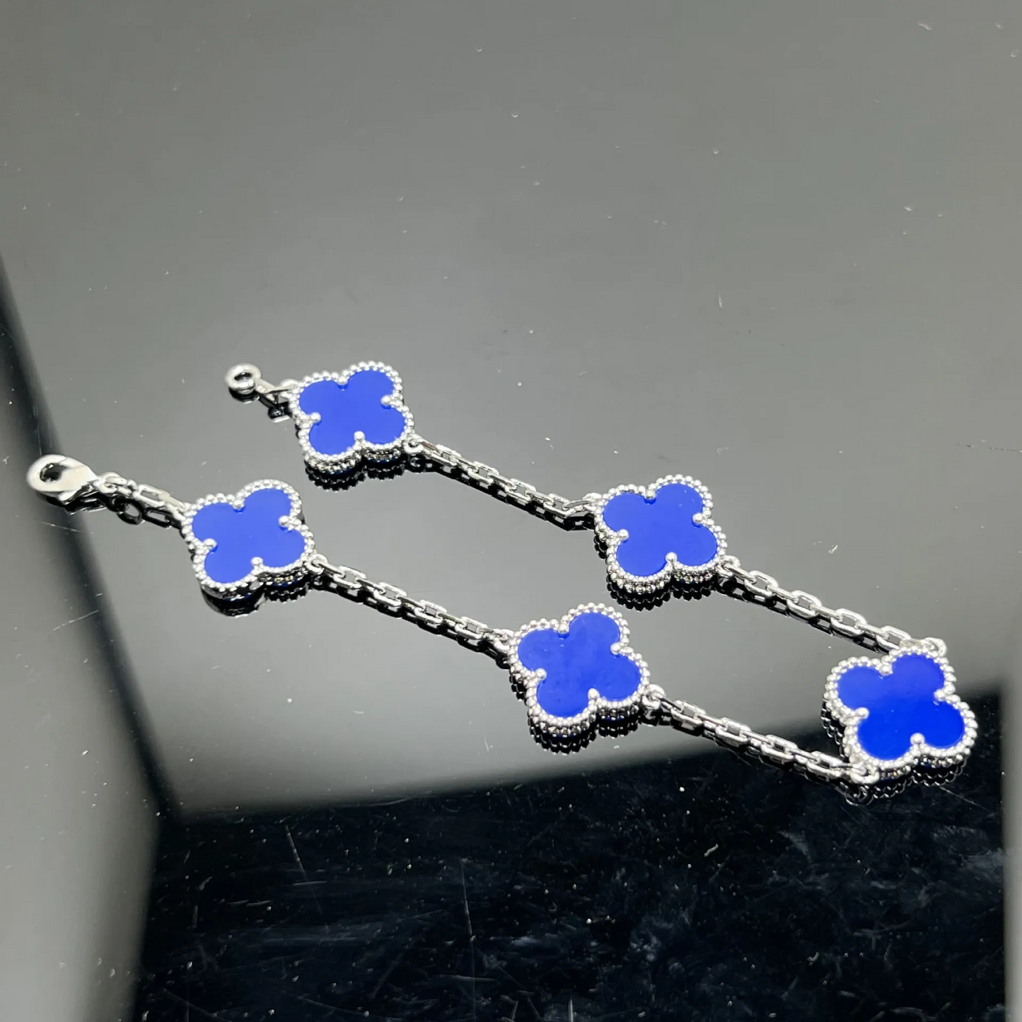 EMKOSUNG 18K Gold  Plated  Four Leaf Clover Bracelets for Women