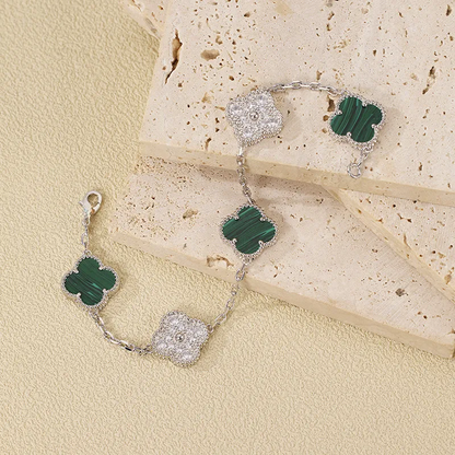 EMKOSUNG 18K Gold  Plated  Four Leaf Clover Bracelets for Women