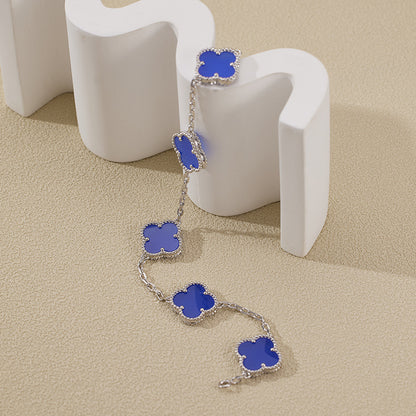 EMKOSUNG 18K Gold  Plated  Four Leaf Clover Bracelets for Women