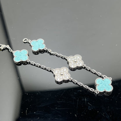 EMKOSUNG 18K Gold  Plated  Four Leaf Clover Bracelets for Women