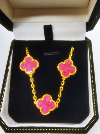 EMKOSUNG 18K Gold  Plated  Four Leaf Clover Bracelets for Women