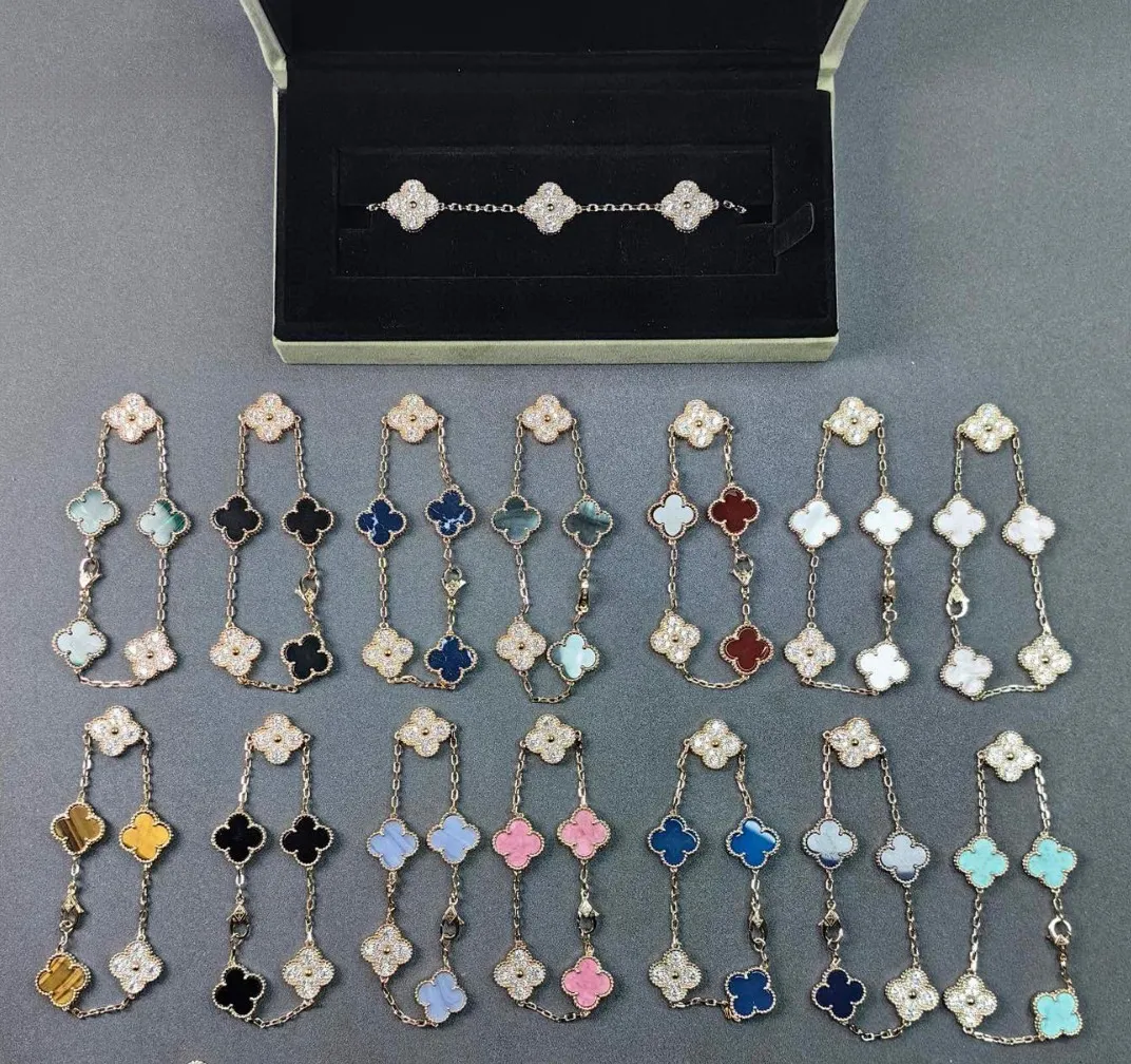 EMKOSUNG 18K Gold  Plated  Four Leaf Clover Bracelets for Women