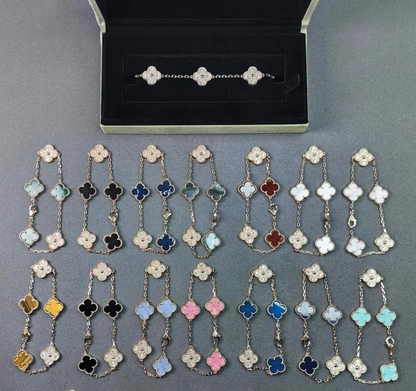 EMKOSUNG 18K Gold  Plated  Four Leaf Clover Bracelets for Women