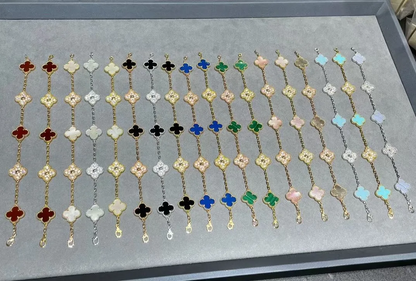 EMKOSUNG 18K Gold  Plated  Four Leaf Clover Bracelets for Women