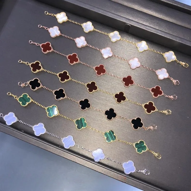 EMKOSUNG 18K Gold  Plated  Four Leaf Clover Bracelets for Women