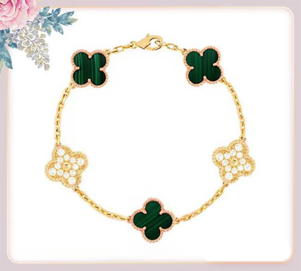 EMKOSUNG 18K Gold  Plated  Four Leaf Clover Bracelets for Women