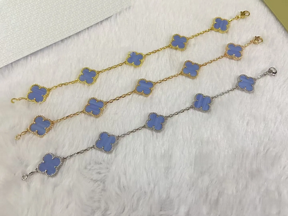 EMKOSUNG 18K Gold  Plated  Four Leaf Clover Bracelets for Women