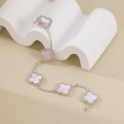 EMKOSUNG 18K Gold  Plated  Four Leaf Clover Bracelets for Women